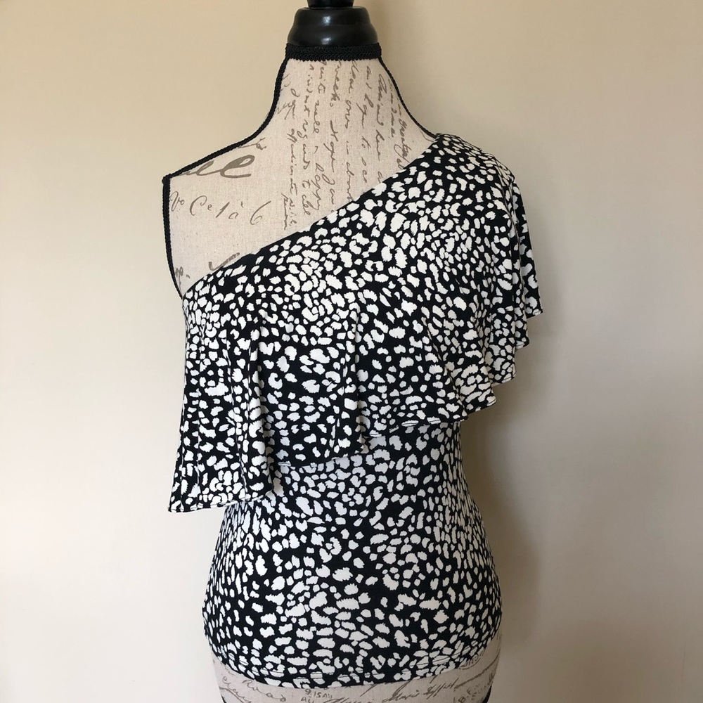 Chaps One Shoulder Hazy Night Top